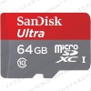 Карта памяти microSD  64GB SanDisk XC (Class10) Ultra 80Mb/s