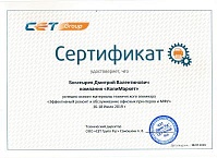 Сертификат CET ремонтМФУ